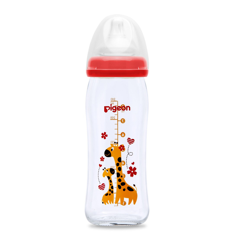 Pigeon Botol Susu Kaca Wide Neck Jerapah 240ml | Gogobli