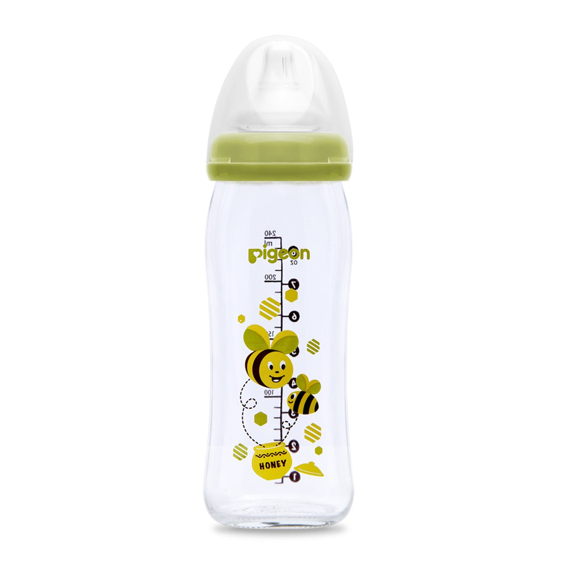 Pigeon Botol Susu Kaca Wide Neck Lebah 240ml | Gogobli