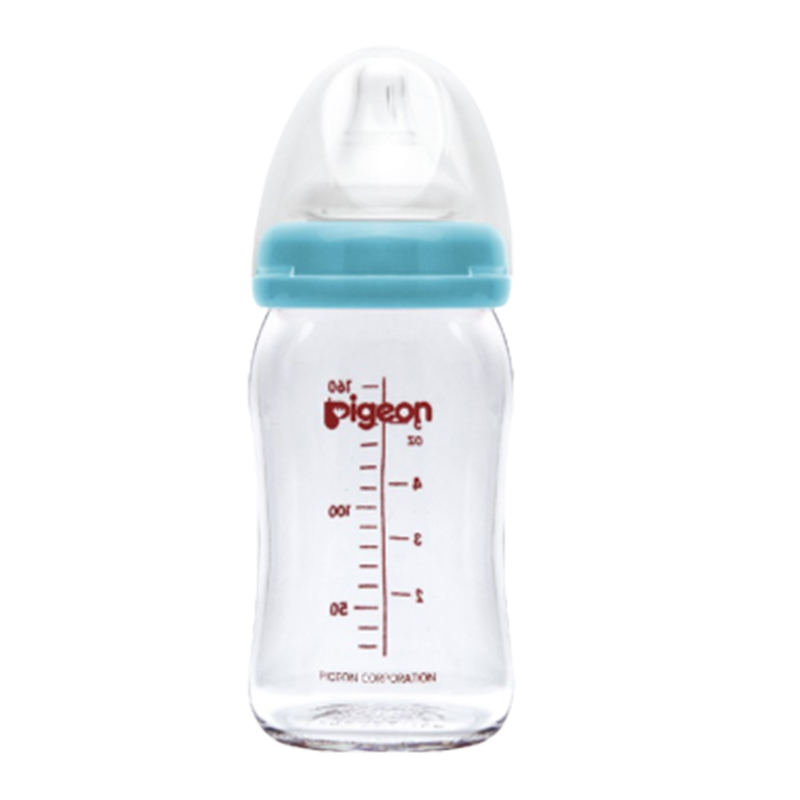 Pigeon Botol Susu Kaca Wide Neck Blue 160ml | Gogobli