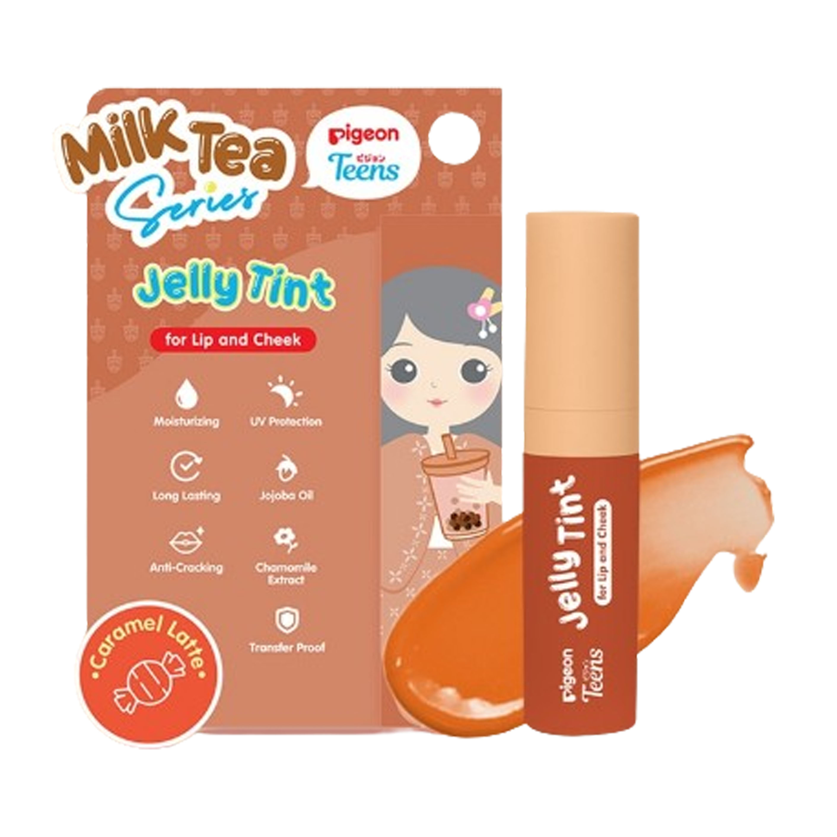 Pigeon Teens Jelly Tint Milk Series Caramel Latte 2.2gr | Gogobli