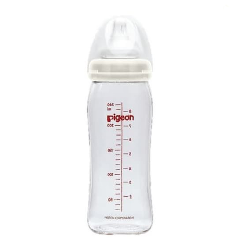 Pigeon Botol Susu Kaca Wide Neck Ivory 240ml | Gogobli