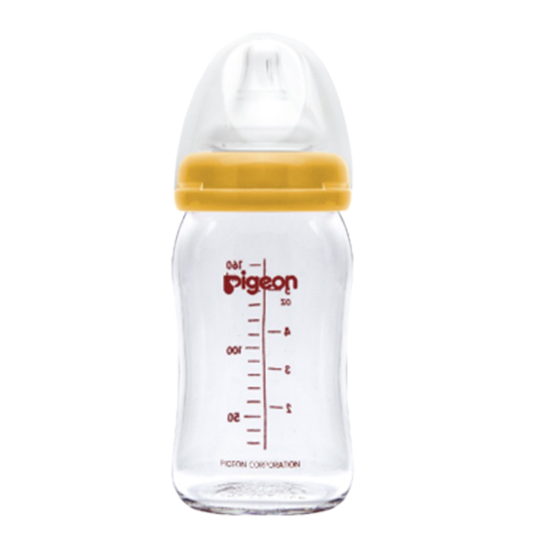 Pigeon Botol Susu Kaca Wide Neck Orange 160ml | Gogobli