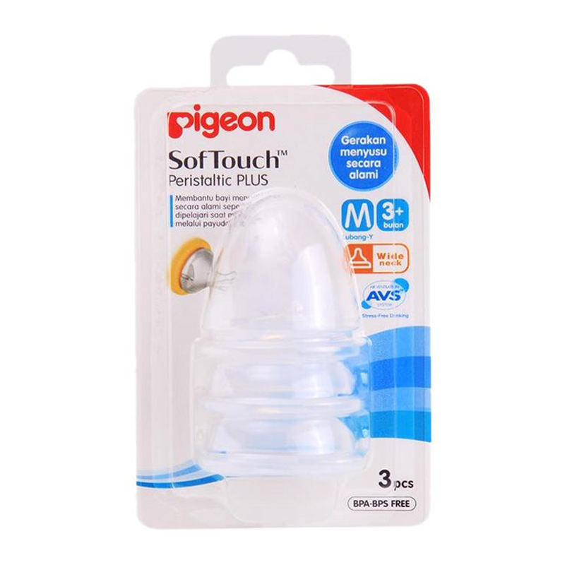 Pigeon Soft Touch Peristaltic Plus Nipple 3s M | Gogobli