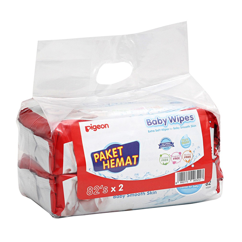Pigeon Baby Wipes Pure Water 82s (2pcs) | Gogobli