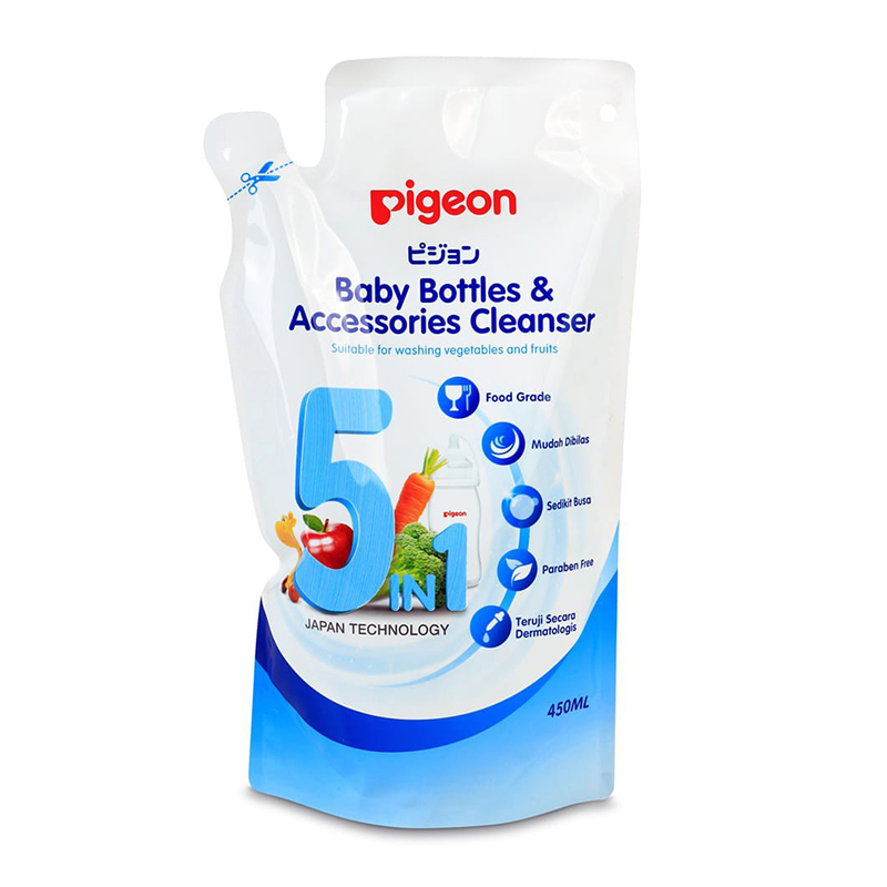 Pigeon Liquid Baby Bottles And Accessories Cleanser Basic Refill 450ml | Gogobli