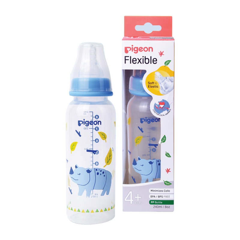 Pigeon Botol PP RP Silicone Nipple Type S Badak Bercula Satu 240ml | Gogobli