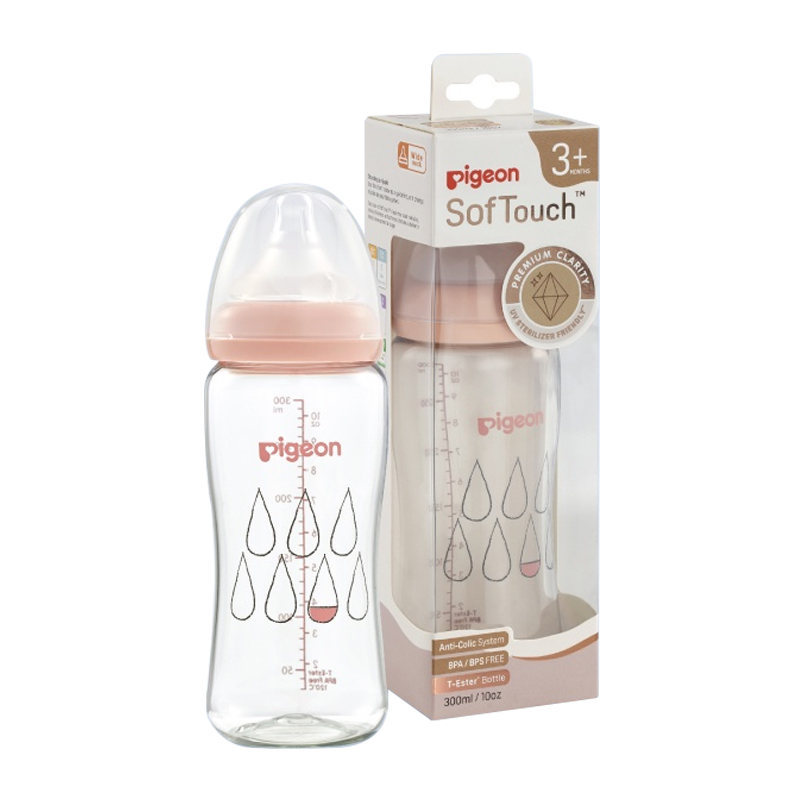Pigeon Botol T-Ester Wide Neck P-Plus Nipple Light Orange 300ml | Gogobli