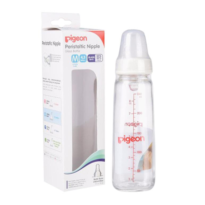 Pigeon Botol Susu Kaca K-8 Ivory 240ml | Gogobli