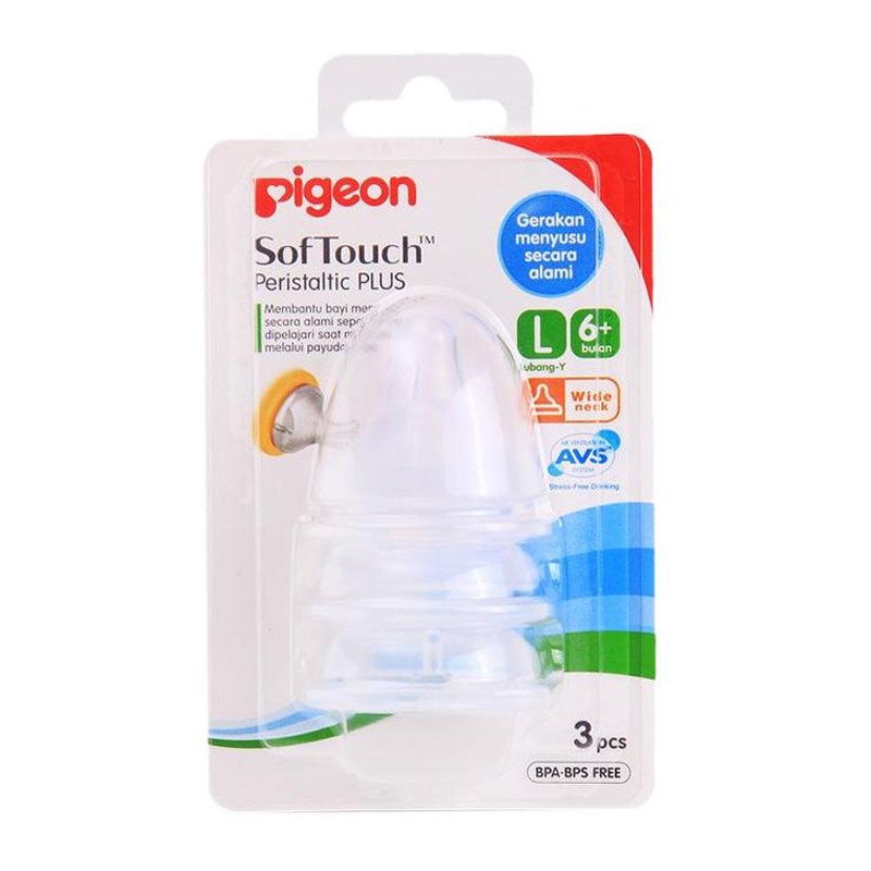 Pigeon Soft Touch Peristaltic Plus Nipple 3s L | Gogobli