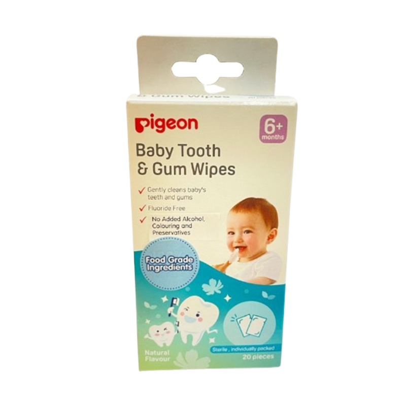 Pigeon Baby Tooth And Gum Wipes Natural Flavor 20s | Gogobli