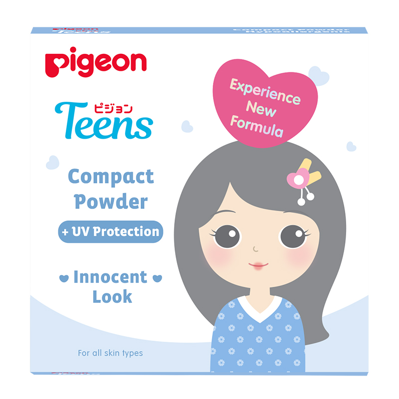 Pigeon Compact Powder UV Protection Innocent Look Pink 14gr (ED: Sep 25) | Gogobli