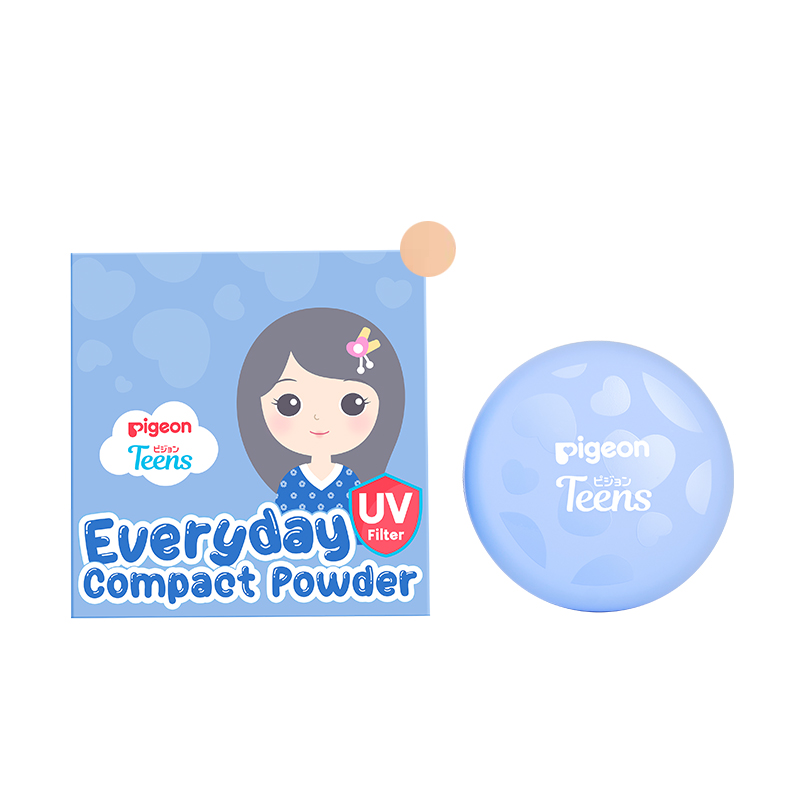 Pigeon Teens Everyday Compact Powder UV Filter Beige 9gr | Gogobli