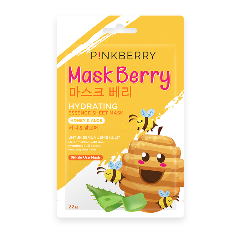 Pinkberry Mask Berry Hydrating Honey And Aloe 22gr | Gogobli