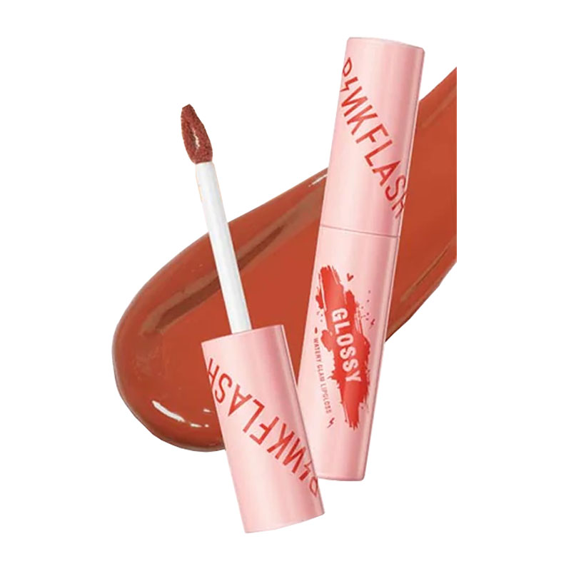 PinkFlash Watery Glam Lip Gloss Super Glossy Shiny Lip Tint PFL09-OR01 | Gogobli