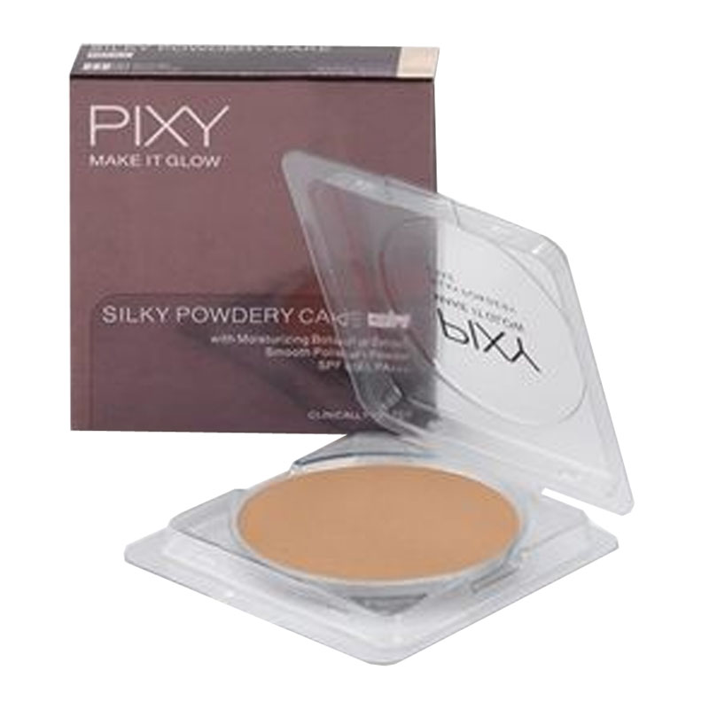 Pixy Make It Glow Silky Powdery Cake Refill 401 Sandy Beige 10gr | Gogobli
