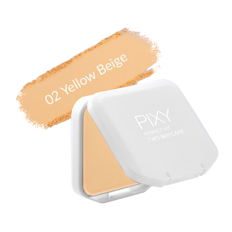 Pixy Two Way Cake Perfect Fit Refill 02. Yellow Beige 12.2gr | Gogobli
