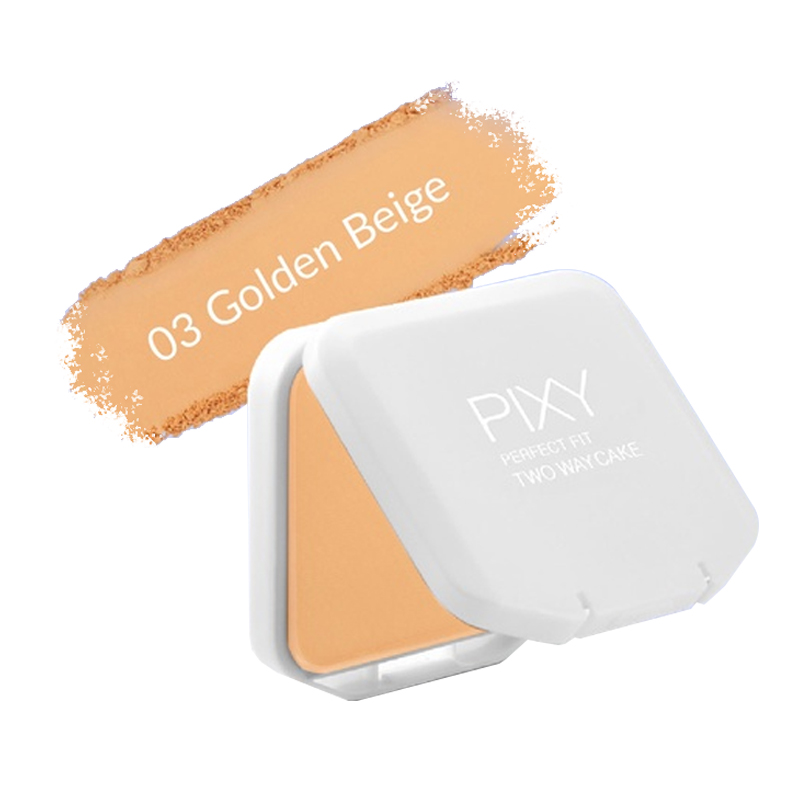Pixy Two Way Cake Perfect Fit Refill 03. Golden Beige 12.2gr | Gogobli