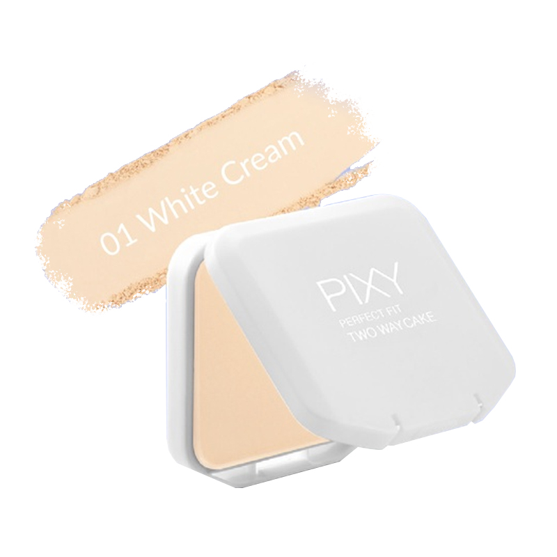 Pixy Two Way Cake Perfect Fit Refill 01. White Cream 12.2gr | Gogobli