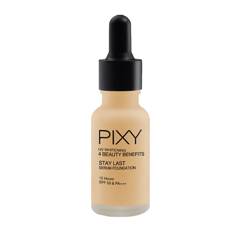 Pixy UV Whitening 4 Beauty Benefits Stay Last Serum Foundation 02 Yellow Beige 17ml | Gogobli