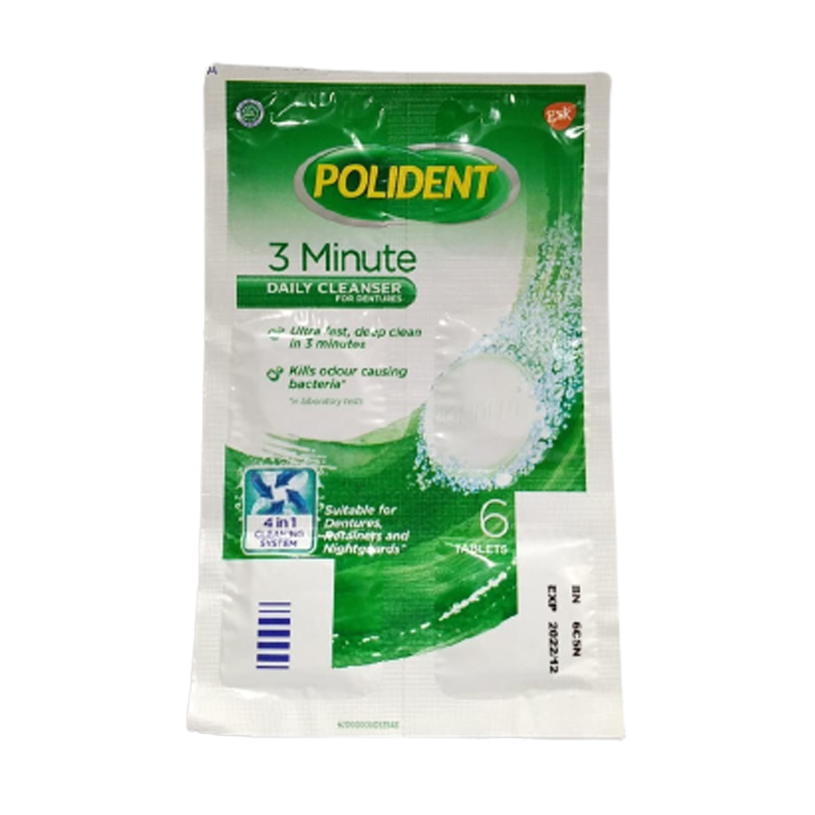 Polident 3 Minute Daily Cleanser (1 Blister@6 Tablets) | Gogobli