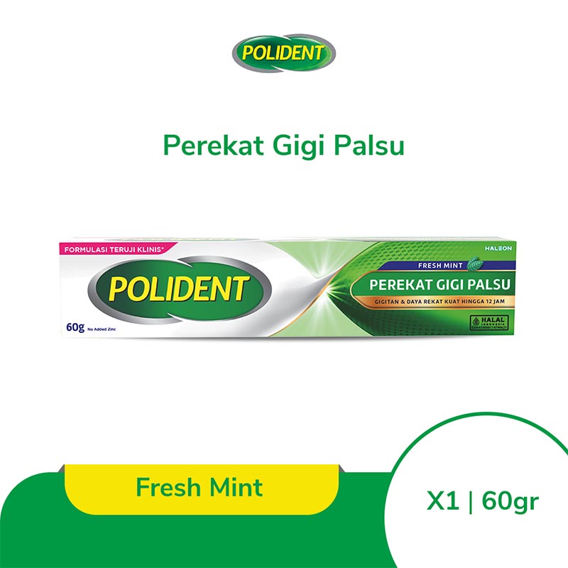 Polident Adhesive Fresh Mint 60gr | Gogobli