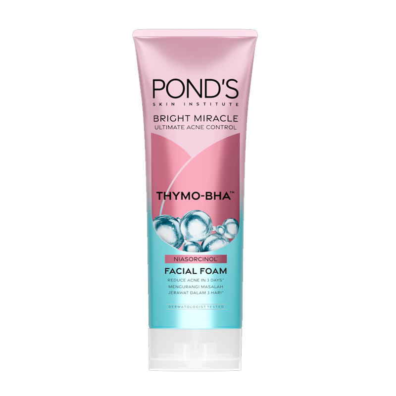 Ponds Bright Miracle Ultimate Acne Control Niasorcinol Facial Foam 100gr | Gogobli