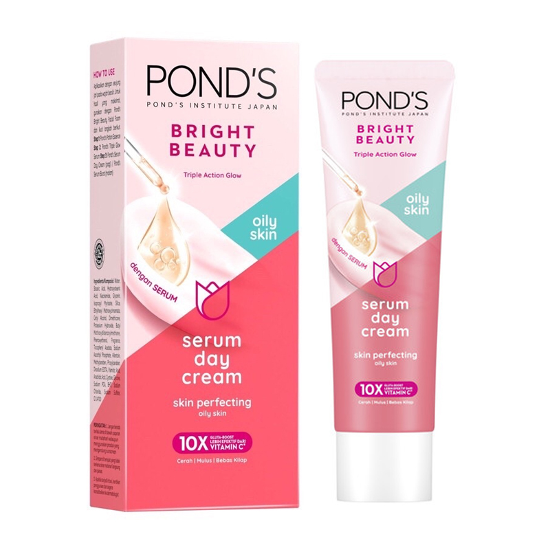 Ponds Bright Beauty Serum Day Cream For Oily Skin 20gr | Gogobli
