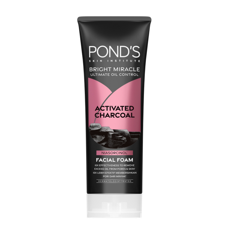 Ponds Bright Miracle Activated Charcoal Facial Foam 100gr | Gogobli