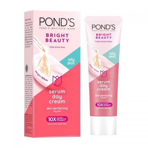 Ponds Bright Beauty Serum Day Cream For Oily Skin 20gr (ED: Des 26) | Gogobli