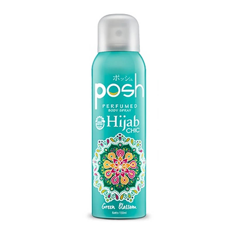 Posh Perfumed Body Spray Hijab Chic Green Blossom 150ml | Gogobli