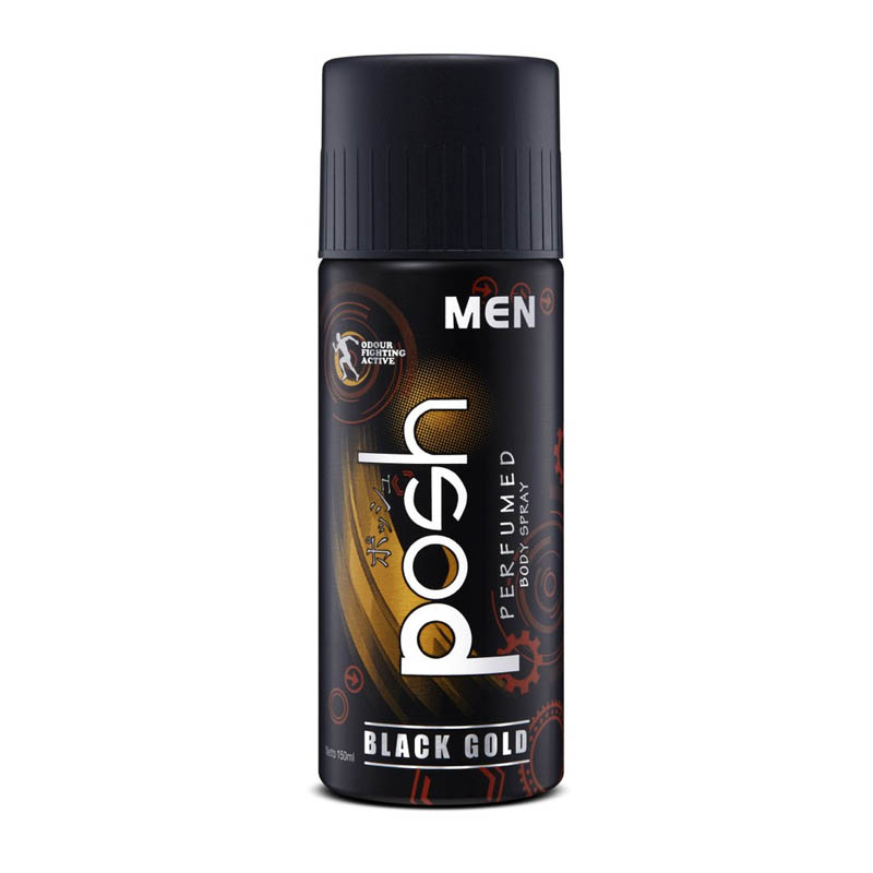 Posh Men Perfumed Body Spray Black Gold 150ml | Gogobli