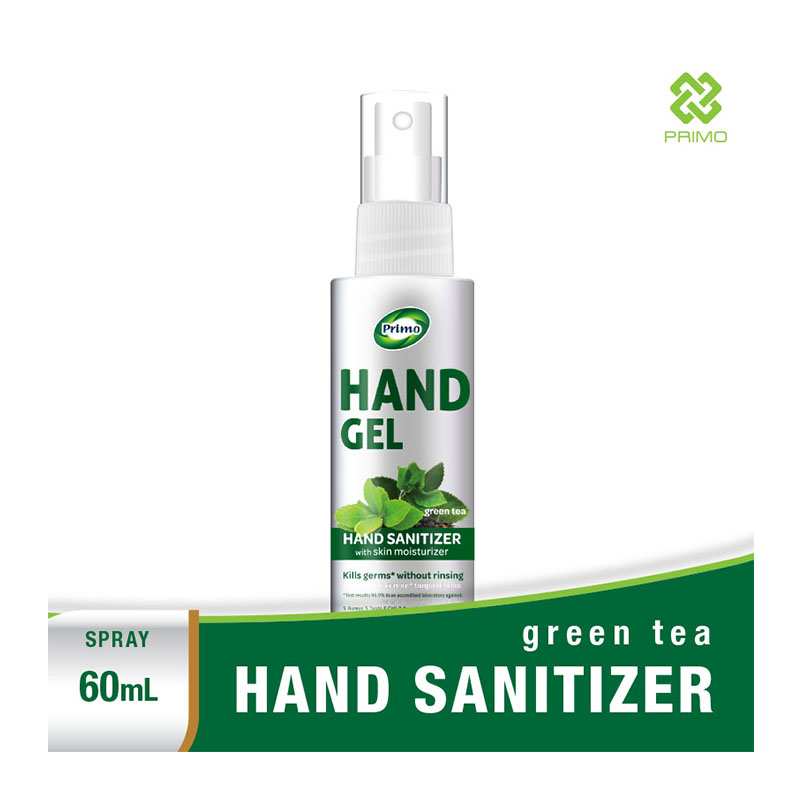 Primo Hand Sanitizer Gel Spray Green Tea 60ml (ED: Apr 23) | Gogobli