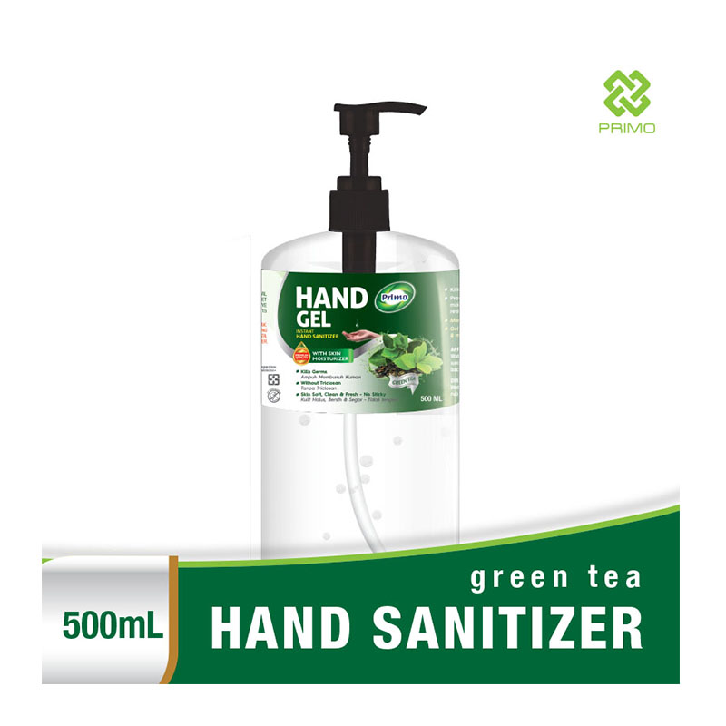 Primo Hand Sanitizer Gel Green Tea 500ml (ED: Apr 23) | Gogobli