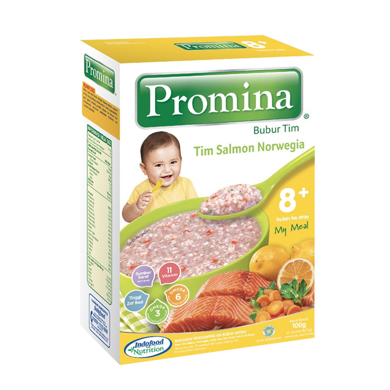 Promina Bubur Tim Salmon Norwegia 100gr | Gogobli