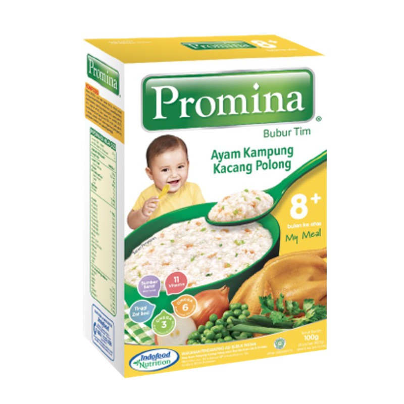 Promina Bubur Tim Ati Ayam Kampung Kacang Polong 100gr | Gogobli