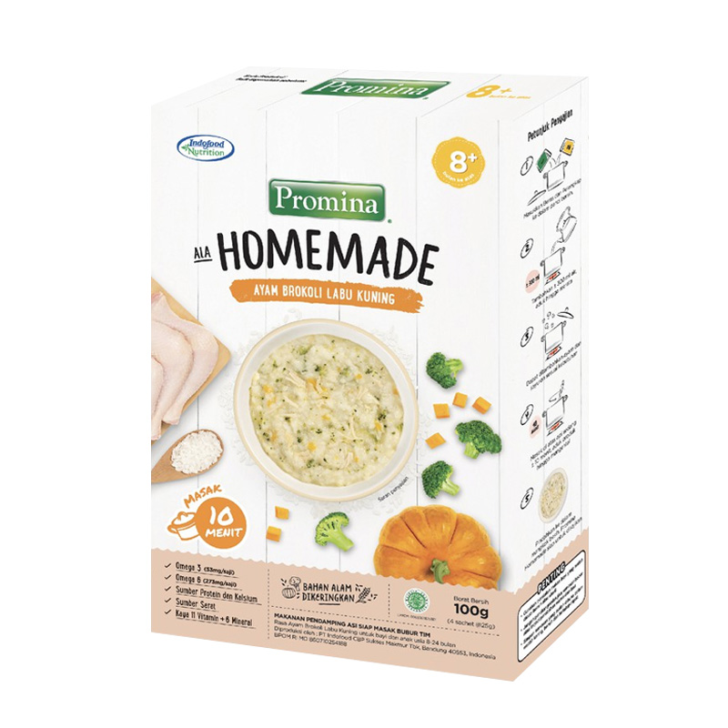 Promina Bubur Bayi Ala Homemade Ayam Brokoli Labu Kuning 100gr | Gogobli