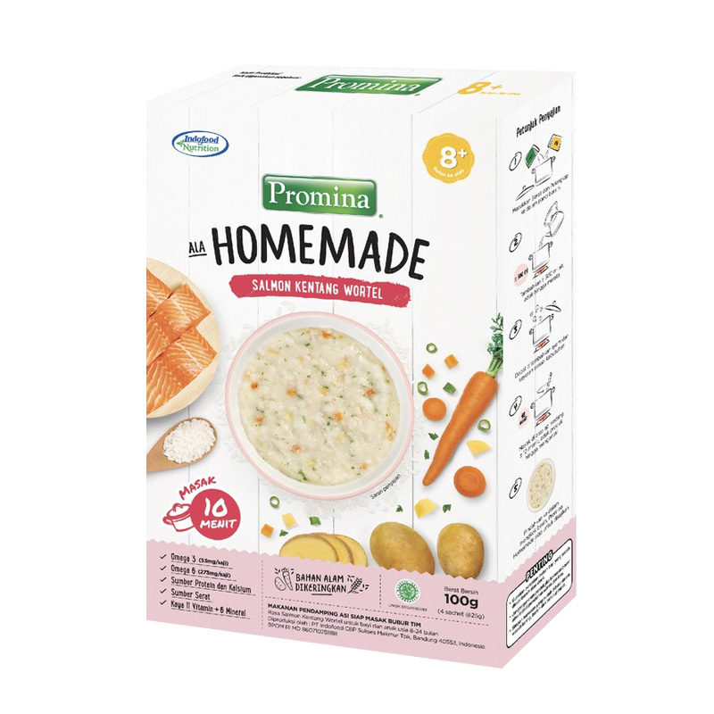 Promina Bubur Bayi Ala Homemade Salmon Kentang Wortel 100gr | Gogobli