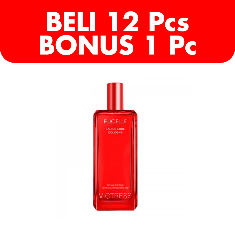 Pucelle Eau De Luxe Cologne Victress 100ml (BELI 12pcs BONUS 1pc) | Gogobli