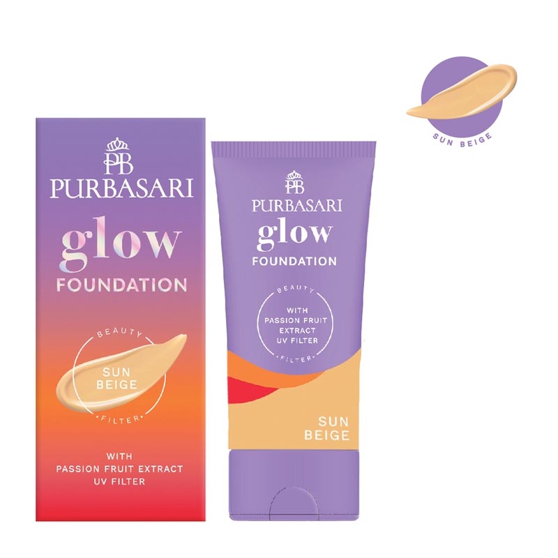 Purbasari Glow Foundation Sun Beige 30ml | Gogobli