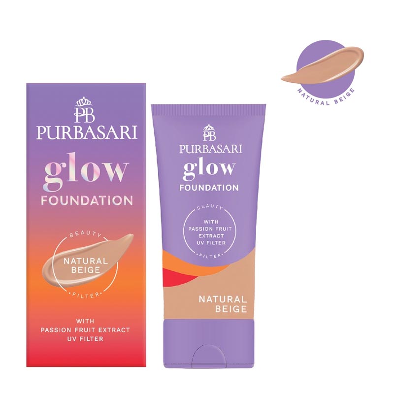 Purbasari Glow Foundation Natural Beige 30ml | Gogobli