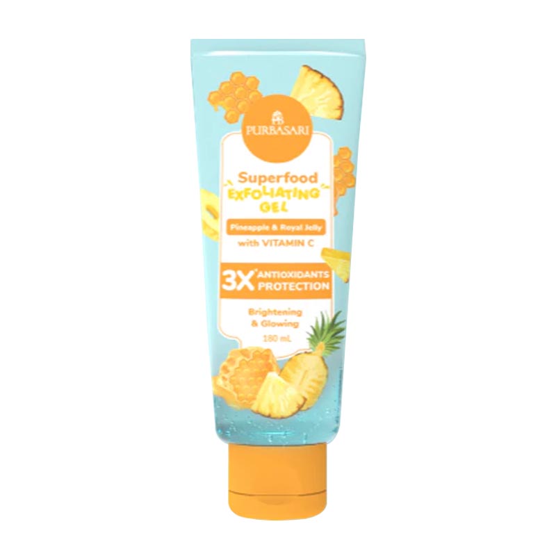 Purbasari Superfood Body Exfoliating Gel Pineapple & Royal Jelly 180 Ml | Gogobli