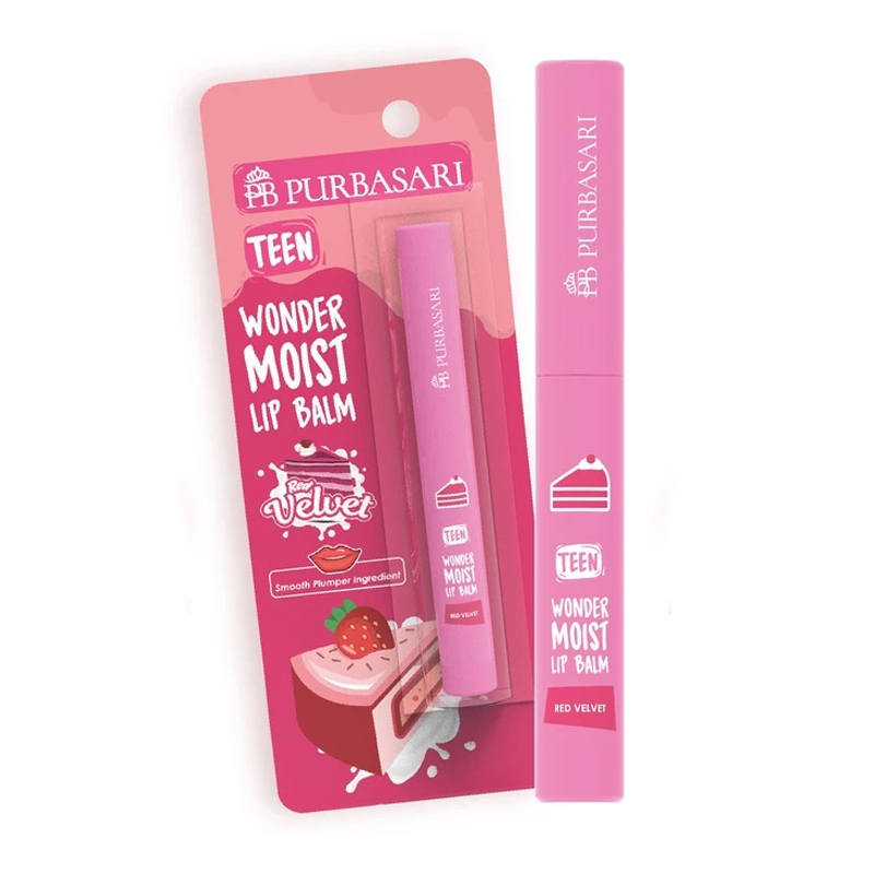Purbasari Teen Wonder Moist Lip Balm Red Velvet | Gogobli