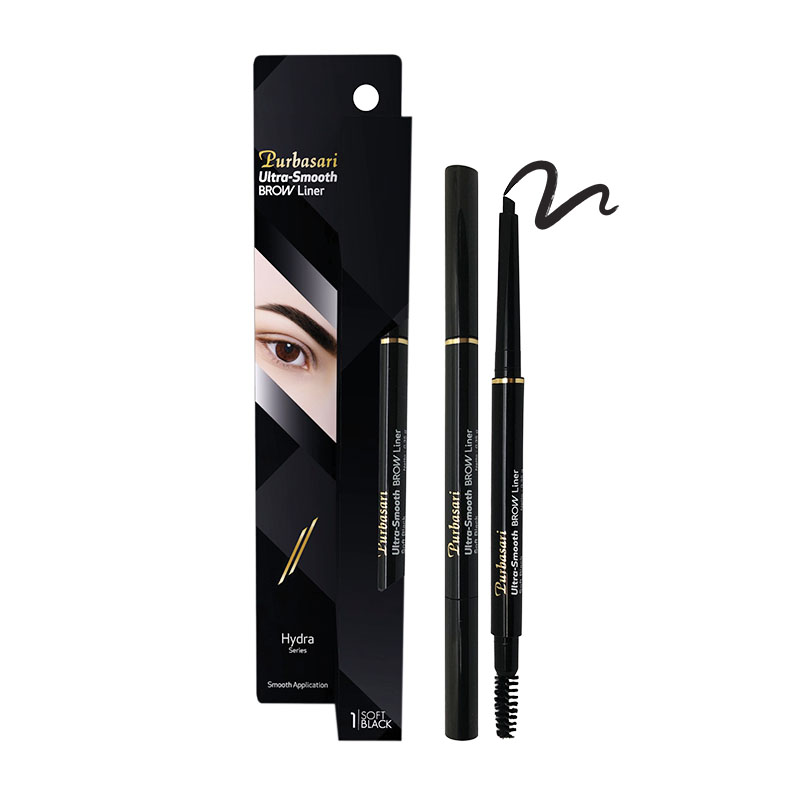 Purbasari Ultra Smooth Brow Liner Black 0.35gr | Gogobli
