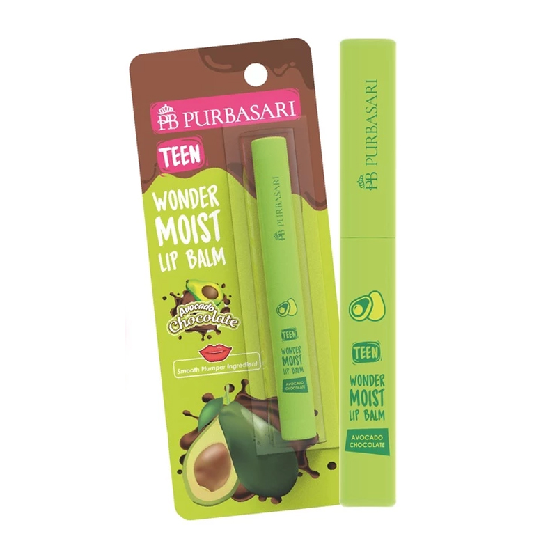 Purbasari Teen Wonder Moist Lip Balm Avocado Chocolate | Gogobli