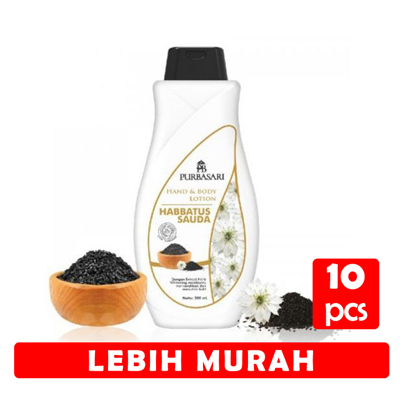 Purbasari Hand And Body Lotion Habbatussauda 200ml (BELI 10 Pcs LEBIH MURAH) | Gogobli