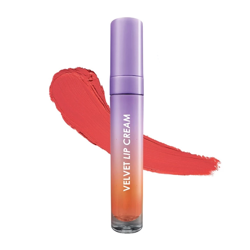 Purbasari Velvet Lip Cream 02. Coral 4 Gr | Gogobli