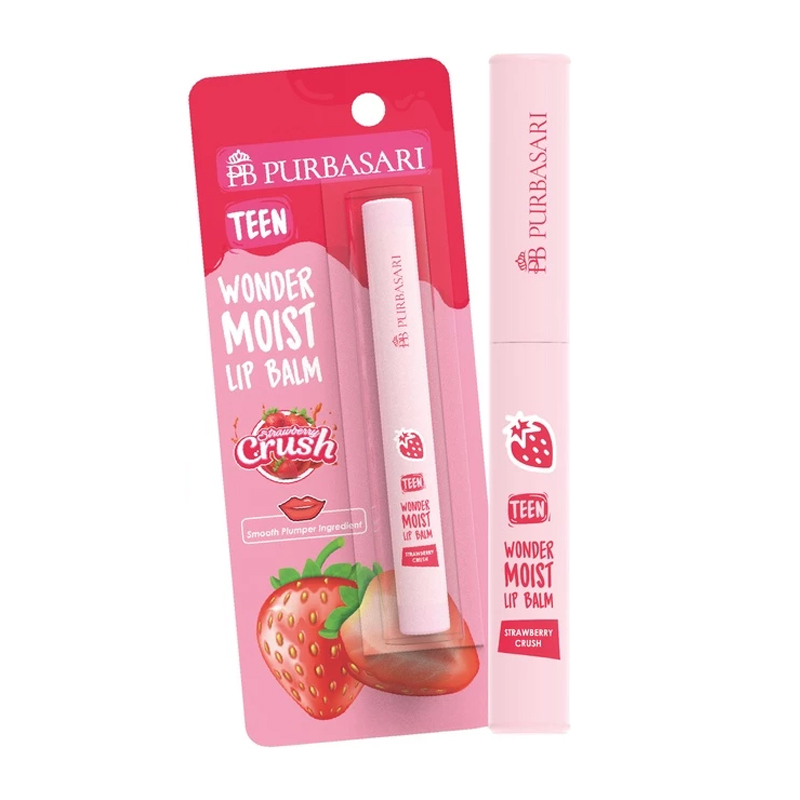 Purbasari Teen Wonder Moist Lip Balm Strawberry Crush | Gogobli