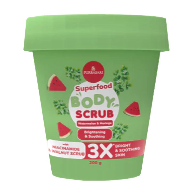 Purbasari Superfood Body Scrub Watermelon & Moringa 200 Ml | Gogobli