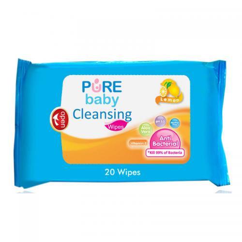 Pure Baby Cleansing Wipes Lemon 20s (ED: Okt 24) | Gogobli
