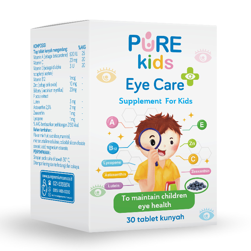 Pure Kids Eye Care 30 Tablet Kunyah | Gogobli